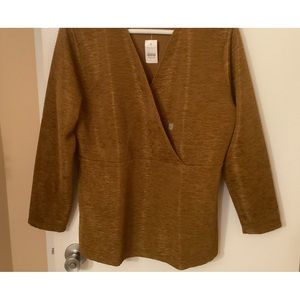 Ann Taylor women’s top in golden rust